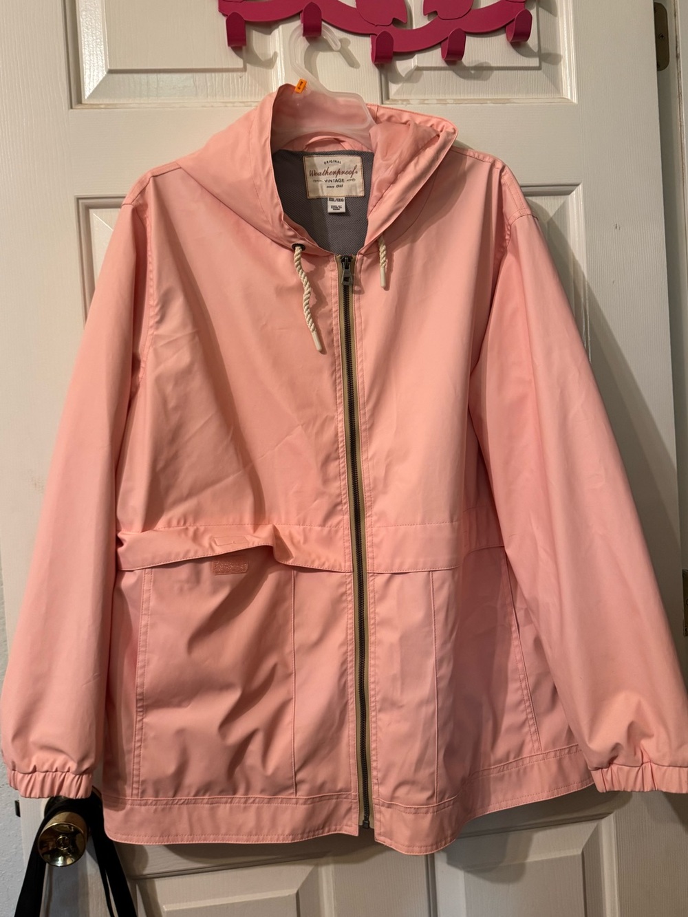 Hooded Rain Jacket - Light Pink
